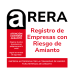 Retiro de amianto en Madrid 10 CERTIFICADO RERA