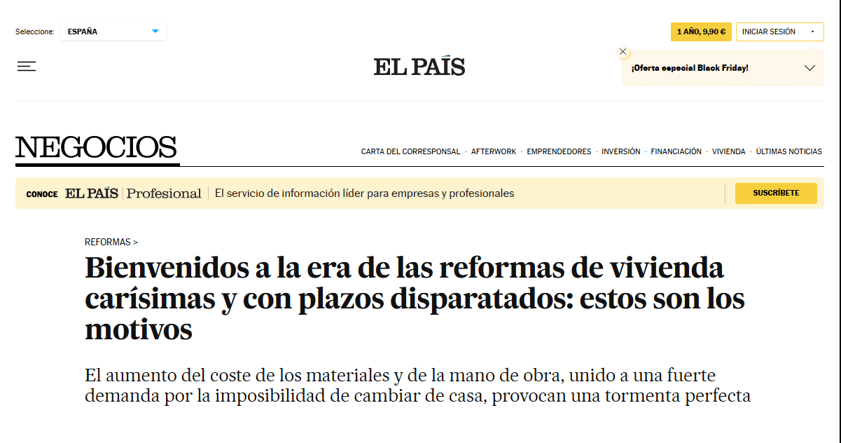 Inicio 42 Arquality, reportaje diario El País