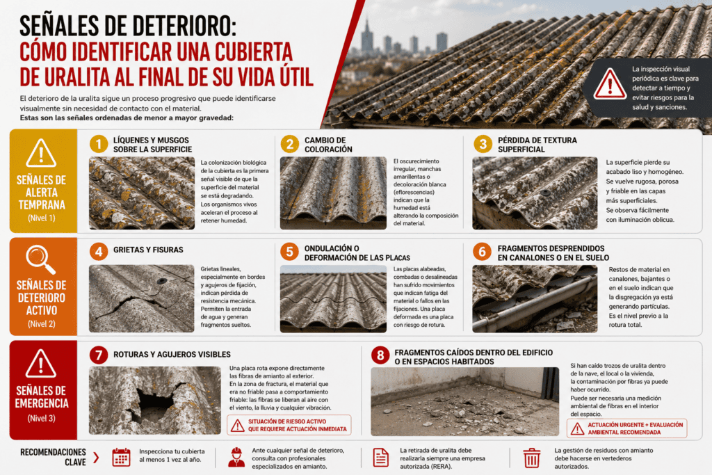 vida útil tejado uralita cuándo retirar