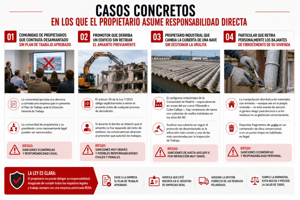 multa retirar amianto sin autorización