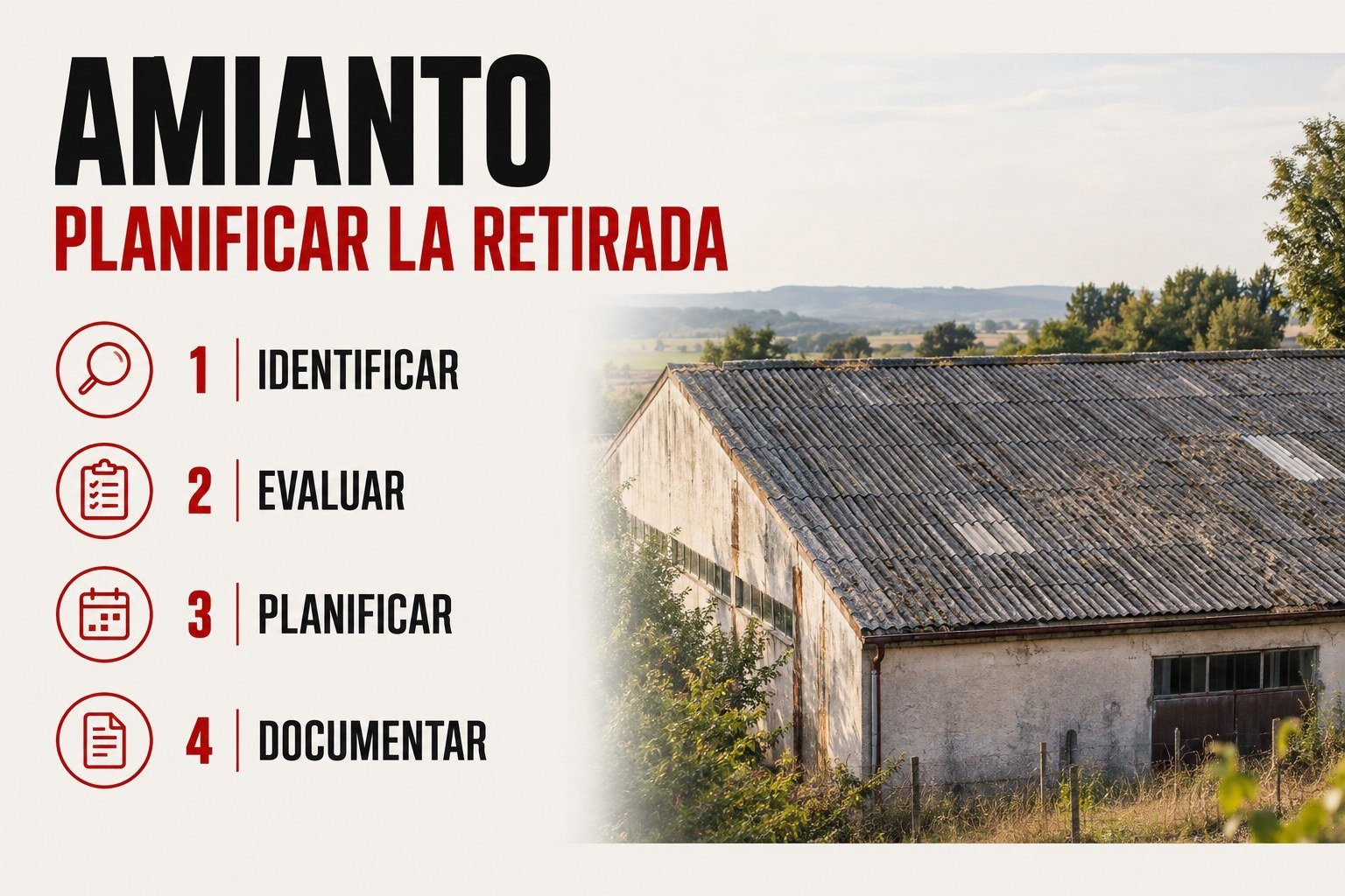 Amianto en España: esquema de identificación, evaluación, planificación y documentación de la retirada